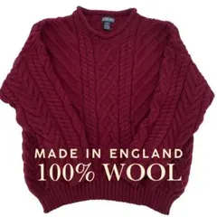 希少イングランド製】LANDS' END フィッシャーマンセーター L 英国製