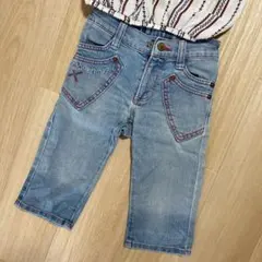 EDWIN SOMETHING GIRLS デニムハーフパンツ ジーンズ　130