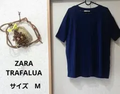 【ZARA TRAFALUC】ネイビー ストライプ 半袖Tシャツのサムネイル