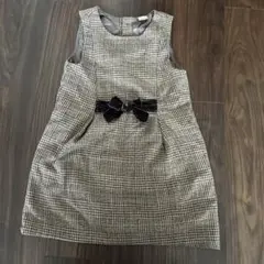 petitmain リボン付き　ワンピース　ジャンパースカート