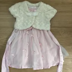 フォーマルドレス ピンク リボン付き