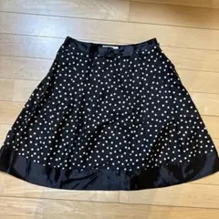 スカート　Ferox 水玉模様　黒　リボン