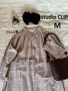 新品未使用★シングルガーゼピコフリルシャツワンピース＊ベージュ