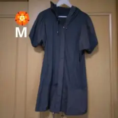 半袖フード付ジャンパーロング丈 M