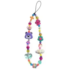 ビーズストラップ 携帯ストラップ スマホストラップ カラフル 海外ガール