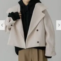 スタンドカラーコート ピーコート