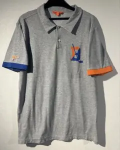 BEAMS GOLF ポロシャツ バックプリント　グレー Lサイズのサムネイル
