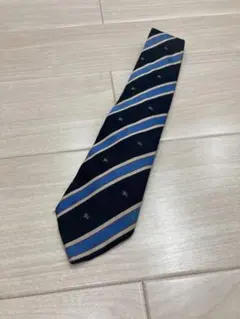 4. バーバリー ネクタイ シルク 青 ストライプ ブランド