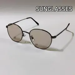 サングラス ブラウン ライトブラウン 茶色 丸 丸サングラス 男 女 メガネ