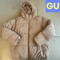 GU ベージュ ヒートパデッドブルゾン(中綿ダウン) 311-342833