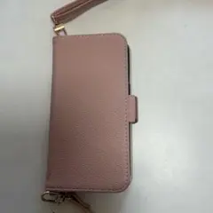 アイホン15Pro用スマホケース ストラップ付き ピンク