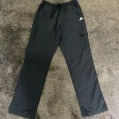 adidas ナイロンカーゴパンツ 黒 トラックパンツ スポーツ ストリート