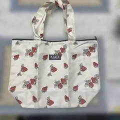 KALDI イチゴ柄 トートバッグ、ボディバッグ