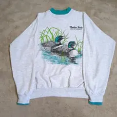 80年代 カモプリント　スウェット　アニマル　ヴィンテージ