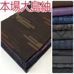 【TAMA屋】全て正絹 全て本場大島紬 泥大島紬 まとめ売り10点TM 2627