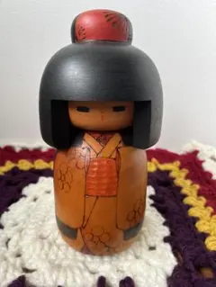 内閣総理大臣賞受賞作家 高見沢一夫 作 かずを作 創作こけし 芳春