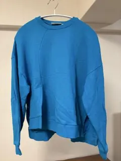 någonstans 青 クルーネック トレーナー M