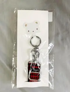 ファミリア　ショルダーストラップ　赤　チェック