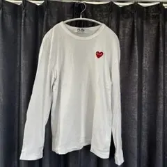 PLAY COMME des GARCONS 長袖カットソー ホワイト M - メルカリ