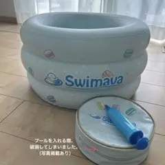 Swimava 水色 マカロン柄 湯桶