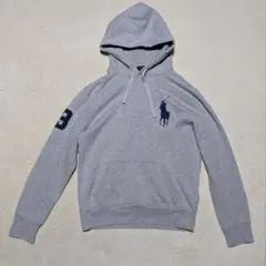 ポロ ラルフローレン プルオーバーパーカー ビッグポニー グレー Mサイズ