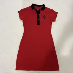フェラーリ ポロドレス レッド 半袖 Ferrari Tシャツ ワンピース