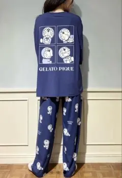 新品　ジェラートピケ　ドラえもん　ジャガードプルオーバー　ロングパンツ　喜 ドラえもん】【レディース】ベビモコジャガードプルオーバー(ニット