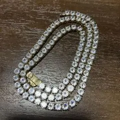 Glitter シルバー ネックレス ポーチ付き - メルカリ