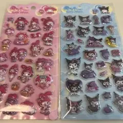 マイメロディ・クロミ シール 2シートセット 立体ぷくぷくෆ‪⸒⸒