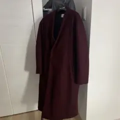 バーガンディ ロングコート