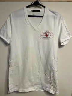 DSQUARED2 ホワイト Vネック Tシャツ M