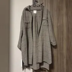 as know as チェックロングコート　千鳥柄のサムネイル