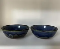 未使用　出西窯　皿 2枚セット 青釉 陶器 鉢 ボウルのサムネイル