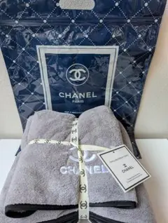 新品 CHANEL/シャネル バスタオル＆フェイスタオル 2枚セット ホワイト