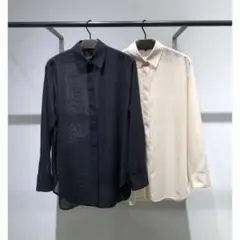 Wool Voile Classic Menswear Shirt シアーのサムネイル