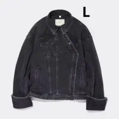 GU rokh デニムブルゾン デニムジャケット ダークグレー Lサイズ 美品