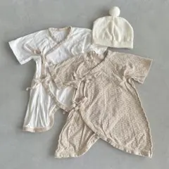 ベビー服セット ホワイト ベージュ