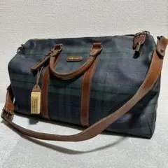 ラルフローレン　ボストンバッグ　ブラックウォッチ　大容量　ショルダー付　2way