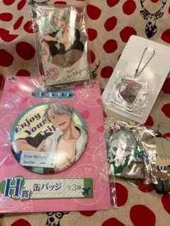 ユーリ!!! on ICE ヴィクトル アクスタ 缶バッジ ラバキー
