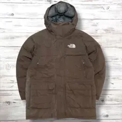 ザノースフェイス ダウン 刺繍ロゴ ブラウン 茶 L 1970