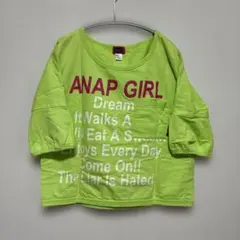 ANAP GIRL ライムグリーン Tシャツ S