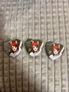 すとぷり 莉犬くん ハート缶バッジ 3個セット