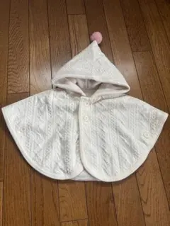 ホワイトポンチョ 70cm フード付き