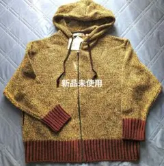 UNIQLO×MARNI ミックスカラーニット　フルジップ　ダークオレンジL