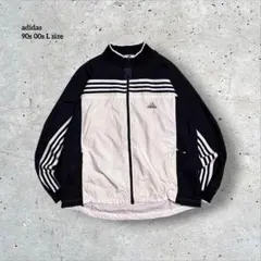 90s00s古着アディダスadidas ナイロンジャケット 刺繍ロゴ L万国旗