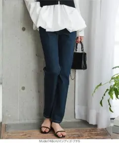 [ Petitle / プチレ ] テーパードデニムパンツ PLサイズのサムネイル