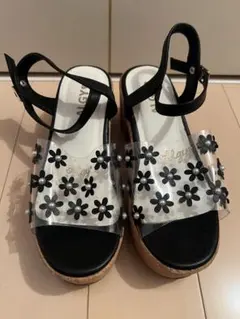 ALGY 花柄　クリアサンダル　23cm