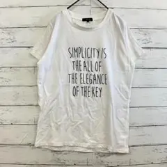 COMME CA ISM 半袖 Tシャツ ホワイト M 春夏 ロゴ レディース