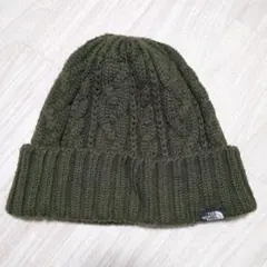 THE NORTH FACE ケーブル編みニット帽 オリーブ