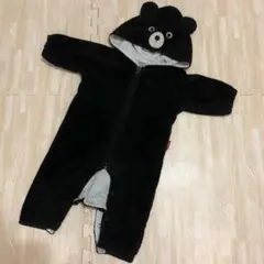 【美品】ダブルＢロンパース カバーオール 防寒 もこもこ 70 60 ミキハウス